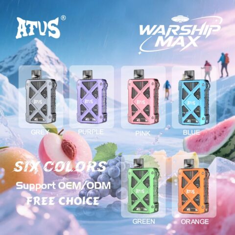 DE012 MAX Wegwerp Vape 7000 Puffs met Luchtstroomregeling en oplaadbaar ATVS Vape