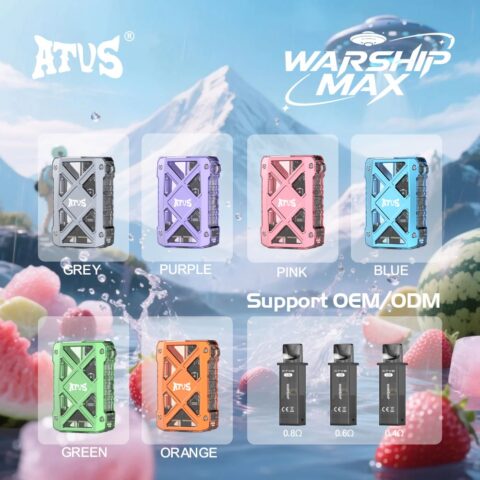 DE012 MAX Wegwerp Vape 7000 Puffs met Luchtstroomregeling en oplaadbaar ATVS Vape