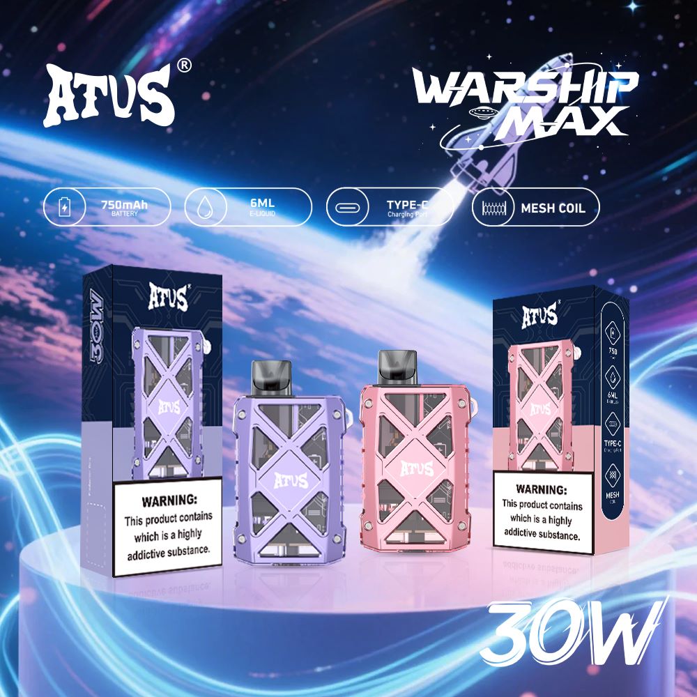 DE012 MAX Wegwerp Vape 7000 Puffs met Luchtstroomregeling en oplaadbaar ATVS Vape