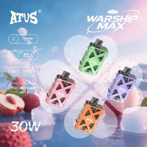 DE012 MAX Wegwerp Vape 7000 Puffs met Luchtstroomregeling en oplaadbaar ATVS Vape