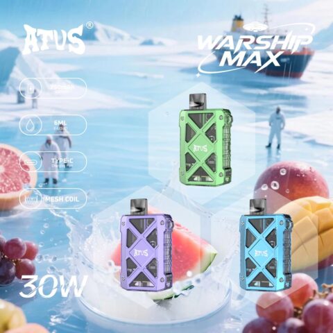 DE012 MAX Wegwerp Vape 7000 Puffs met Luchtstroomregeling en oplaadbaar ATVS Vape