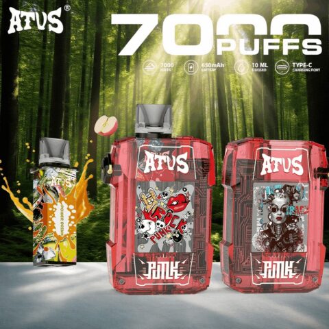 DE012 Wegwerp Vape 7000 Puffs met Luchtstroomregeling en oplaadbaar ATVS Vape