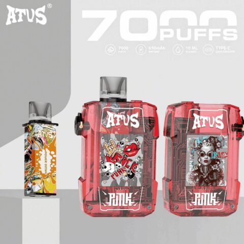 DE012 Wegwerp Vape 7000 Puffs met Luchtstroomregeling en oplaadbaar ATVS Vape