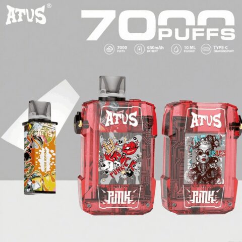 DE012 Wegwerp Vape 7000 Puffs met Luchtstroomregeling en oplaadbaar ATVS Vape