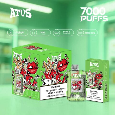 DE012 Wegwerp Vape 7000 Puffs met Luchtstroomregeling en oplaadbaar ATVS Vape