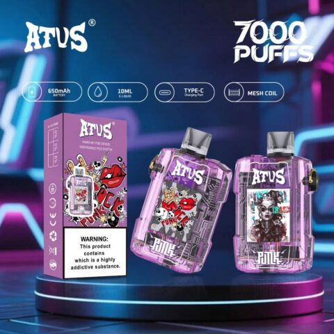 DE012 Wegwerp Vape 7000 Puffs met Luchtstroomregeling en oplaadbaar ATVS Vape