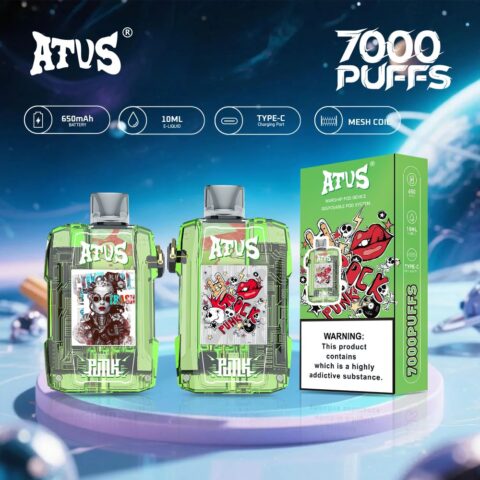 DE012 Wegwerp Vape 7000 Puffs met Luchtstroomregeling en oplaadbaar ATVS Vape