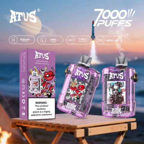 DE012 Wegwerp Vape 7000 Puffs met Luchtstroomregeling en oplaadbaar ATVS Vape