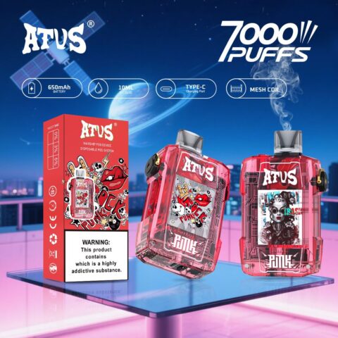 DE012 Wegwerp Vape 7000 Puffs met Luchtstroomregeling en oplaadbaar ATVS Vape