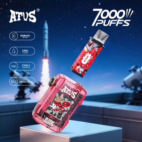 DE012 Wegwerp Vape 7000 Puffs met Luchtstroomregeling en oplaadbaar ATVS Vape