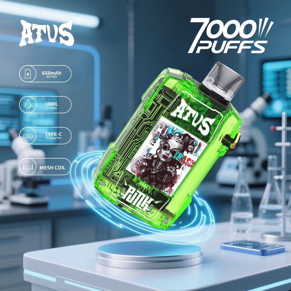 DE012 Wegwerp Vape 7000 Puffs met Luchtstroomregeling en oplaadbaar ATVS Vape