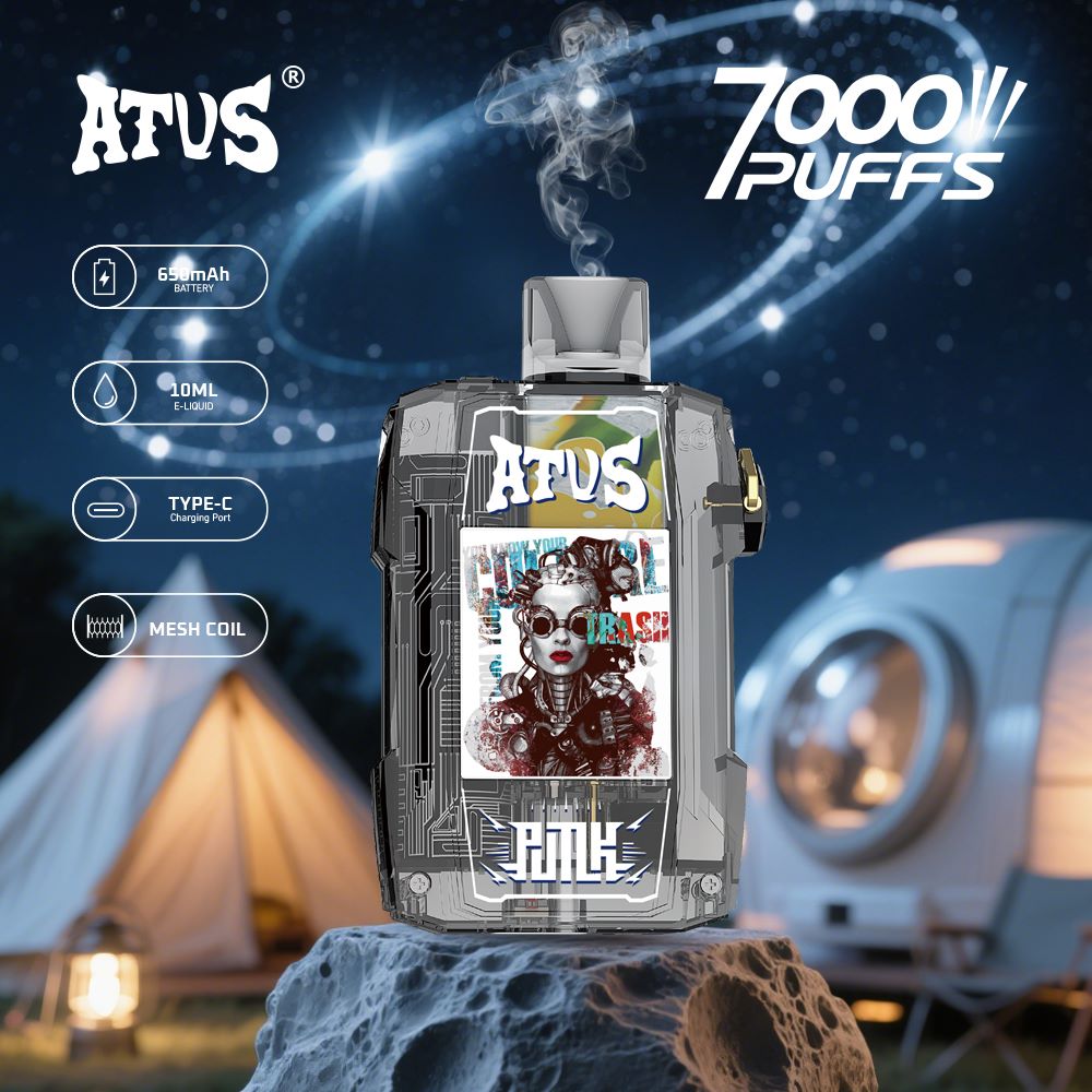 DE012 Wegwerp Vape 7000 Puffs met Luchtstroomregeling en oplaadbaar ATVS Vape
