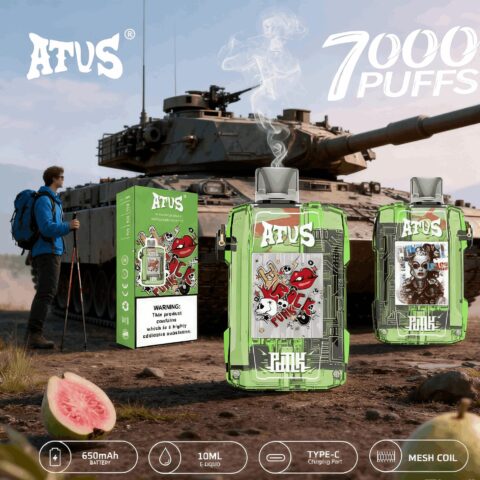 DE012 Wegwerp Vape 7000 Puffs met Luchtstroomregeling en oplaadbaar ATVS Vape