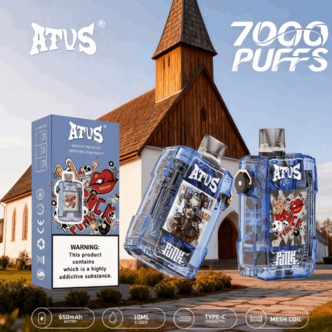 DE012 Wegwerp Vape 7000 Puffs met Luchtstroomregeling en oplaadbaar ATVS Vape