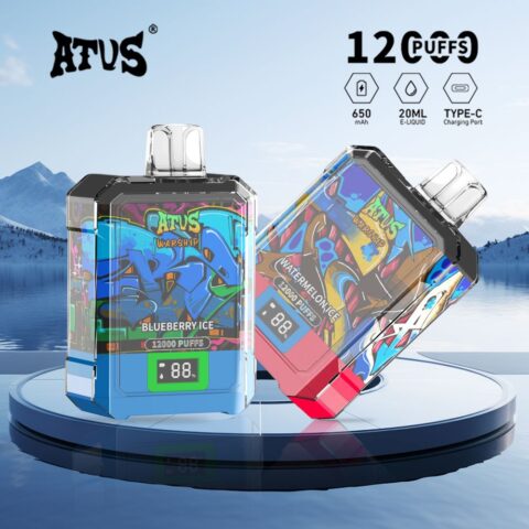 DE013A Wegwerp Vape 12000 Puffs met LED-scherm en instelbare luchtstroom ATVS Vape Disposable E-sigaret