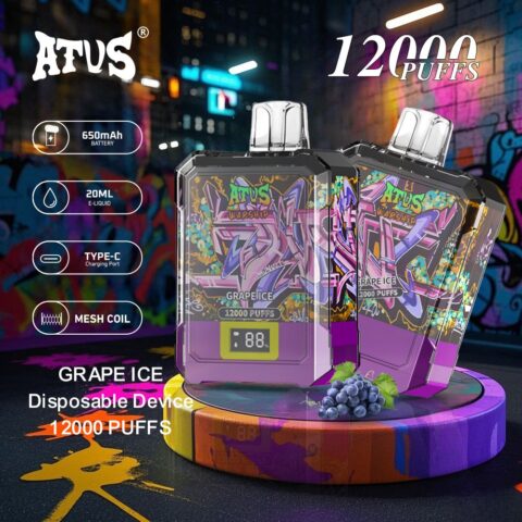 DE013A Wegwerp Vape 12000 Puffs met LED-scherm en instelbare luchtstroom ATVS Vape Disposable E-sigaret