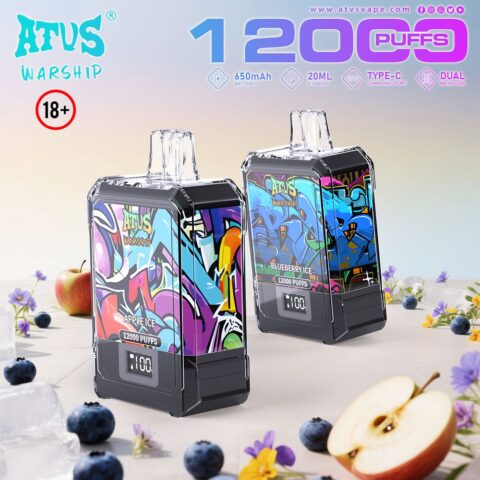 DE013A Wegwerp Vape 12000 Puffs met LED-scherm en instelbare luchtstroom ATVS Vape Disposable E-sigaret