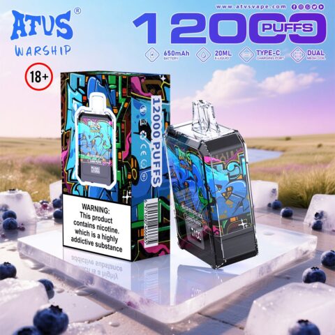 DE013A Wegwerp Vape 12000 Puffs met LED-scherm en instelbare luchtstroom ATVS Vape Disposable E-sigaret