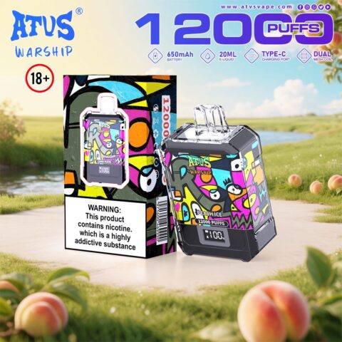 DE013A Wegwerp Vape 12000 Puffs met LED-scherm en instelbare luchtstroom ATVS Vape Disposable E-sigaret