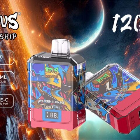 DE013A Wegwerp Vape 12000 Puffs met LED-scherm en instelbare luchtstroom ATVS Vape Disposable E-sigaret