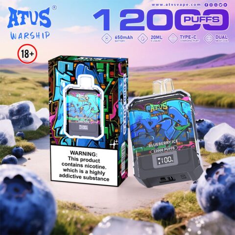 DE013A Wegwerp Vape 12000 Puffs met LED-scherm en instelbare luchtstroom ATVS Vape Disposable E-sigaret