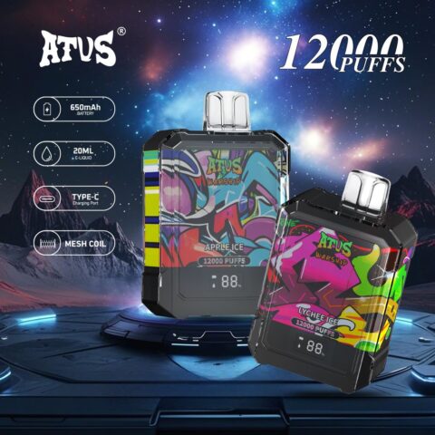 DE013A Wegwerp Vape 12000 Puffs met LED-scherm en instelbare luchtstroom ATVS Vape Disposable E-sigaret