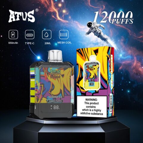 DE013A Wegwerp Vape 12000 Puffs met LED-scherm en instelbare luchtstroom ATVS Vape Disposable E-sigaret