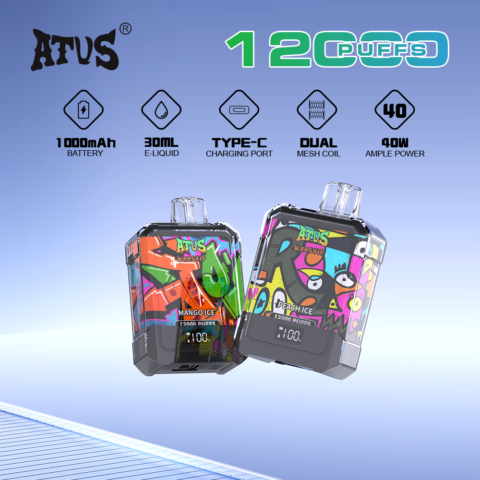 DE013A Vaper Desechable Puffs 12000 Caladas Vapers ATVS Vape