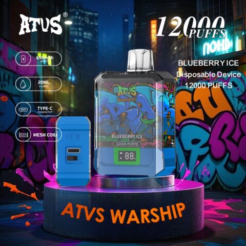 DE013A Wegwerp Vape 12000 Puffs met LED-scherm en instelbare luchtstroom ATVS Vape Disposable E-sigaret