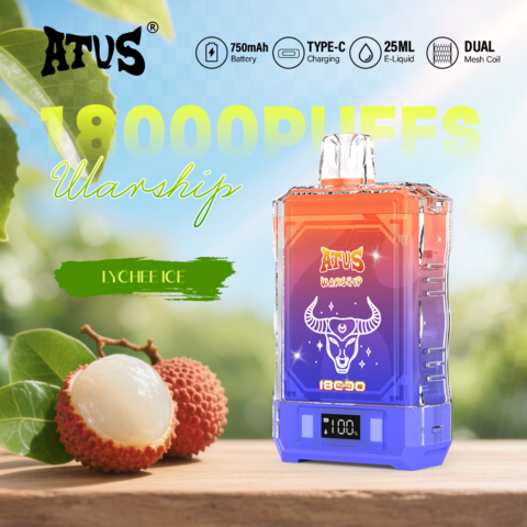 DE015 Wegwerp Vape 18000 Puffs met LED-scherm en instelbare luchtstroom oplaadbaar ATVS E-sigaret Disposable