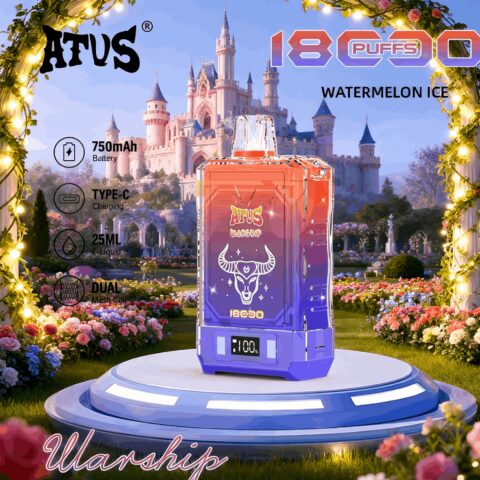 DE015 Wegwerp Vape 18000 Puffs met LED-scherm en instelbare luchtstroom oplaadbaar ATVS E-sigaret Disposable