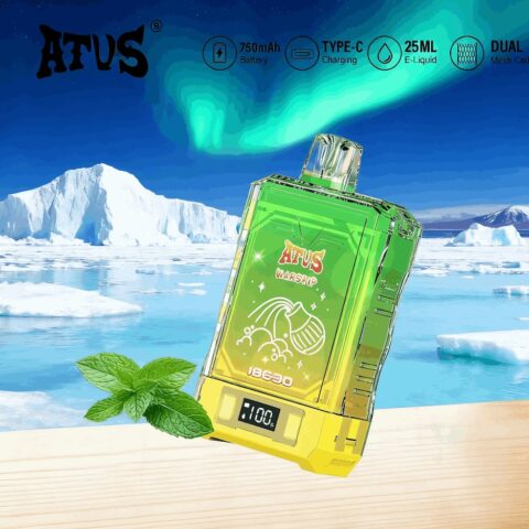 DE015 Wegwerp Vape 18000 Puffs met LED-scherm en instelbare luchtstroom oplaadbaar ATVS E-sigaret Disposable