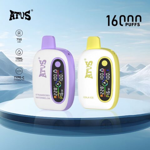 DE016 Wegwerp Vape 16000 Puffs met LED-scherm en instelbare luchtstroom oplaadbaar ATVS E-sigaret Disposable