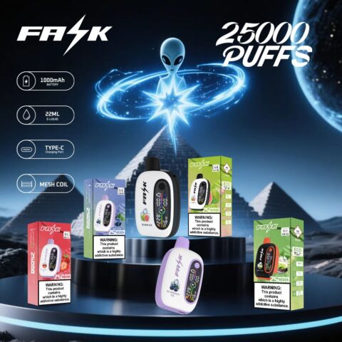 DE016 25000 Puffs Disposable Vape met LED-scherm en instelbare luchtstroom oplaadbaar ATVS E-sigaret Disposable