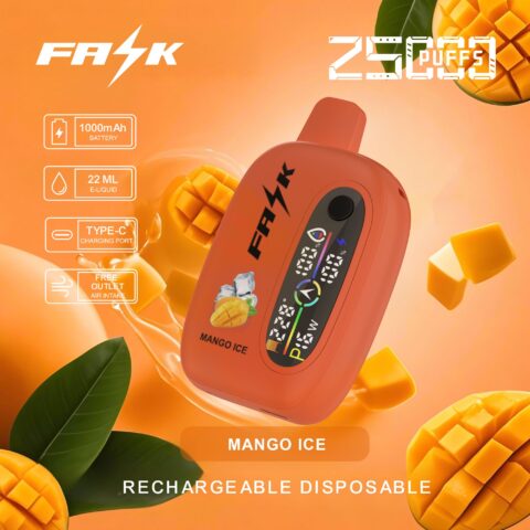 DE016 25000 Puffs Disposable Vape met LED-scherm en instelbare luchtstroom oplaadbaar ATVS E-sigaret Disposable