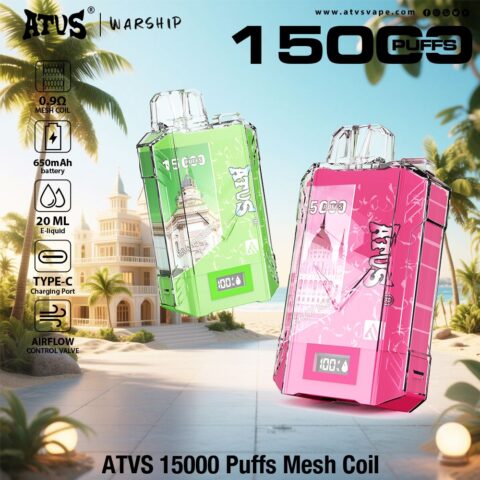 DE017 Wegwerp Vape 15000 Puffs met LED-scherm en instelbare luchtstroom