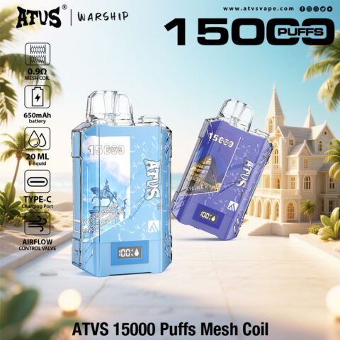 DE017 Wegwerp Vape 15000 Puffs met LED-scherm en instelbare luchtstroom