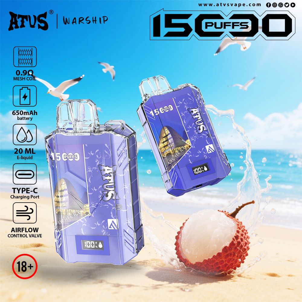 DE017 Vaper Desechable Puffs 15000 Caladas Vapers ATVS Vape