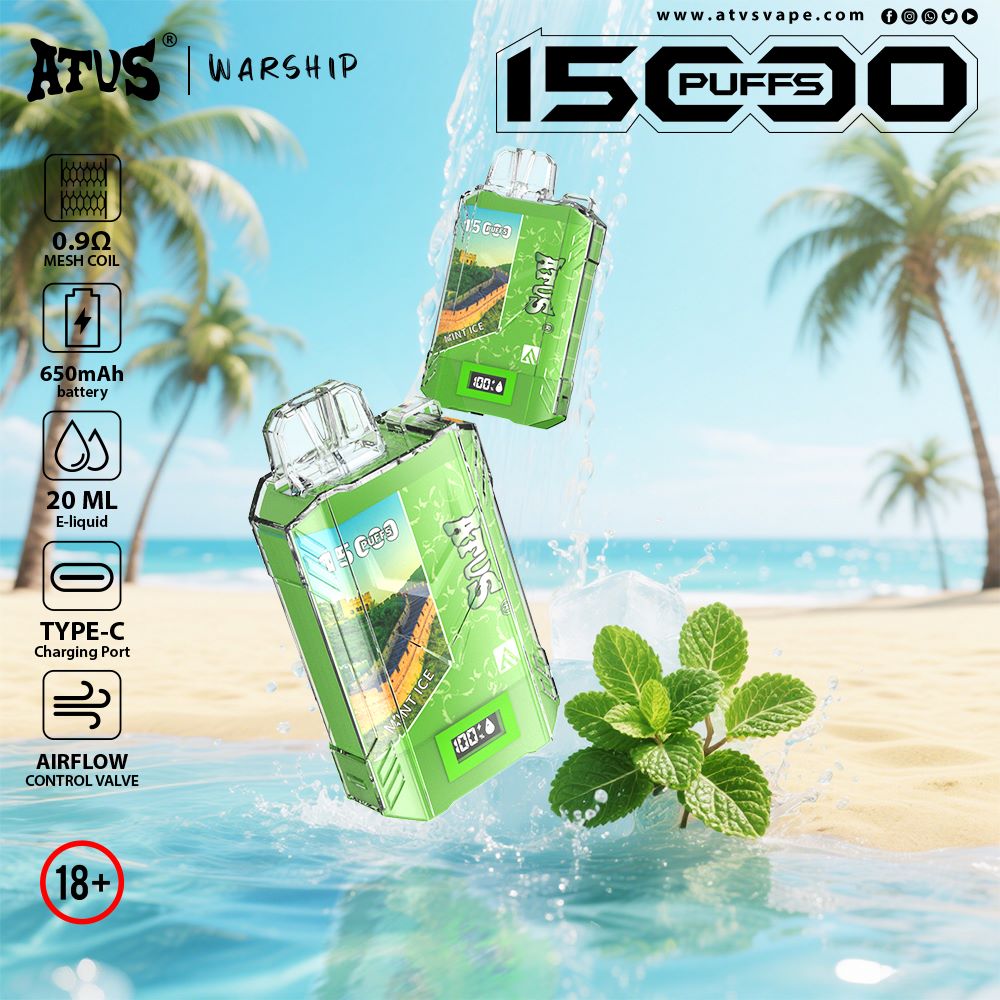 DE017 Vaper Desechable Puffs 15000 Caladas Vapers ATVS Vape