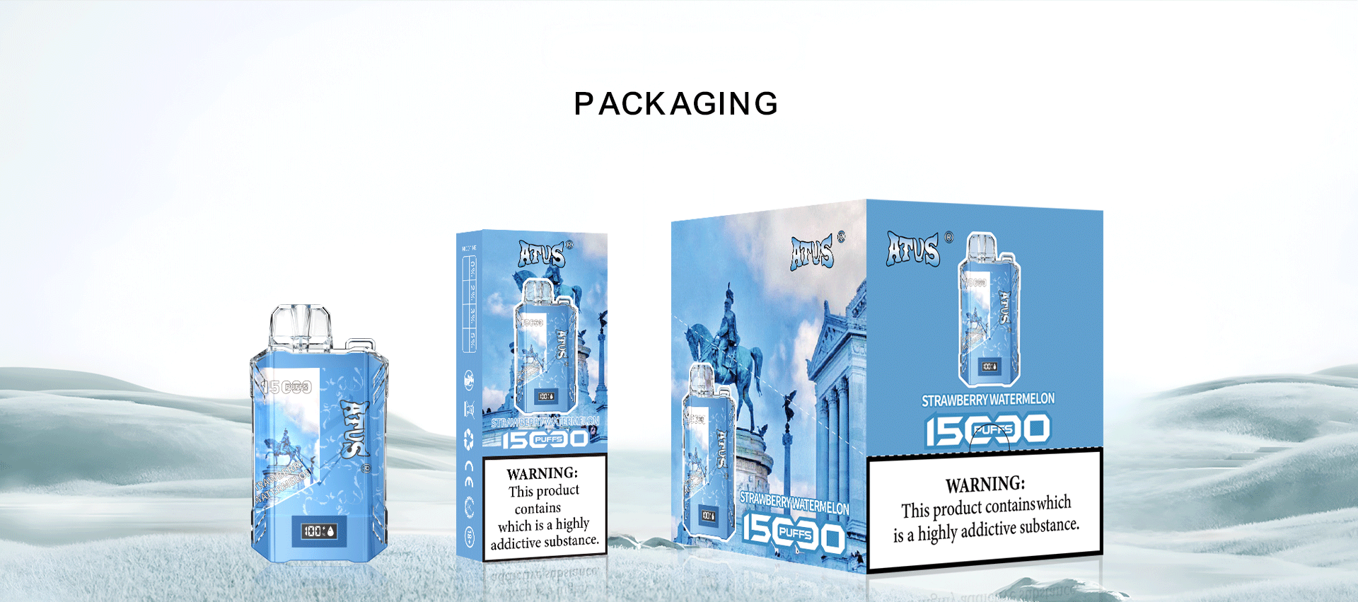 DE017 Wegwerp Vape 15000 Puffs met LED-scherm en instelbare luchtstroom oplaadbaar ATVS E-sigaret Disposable