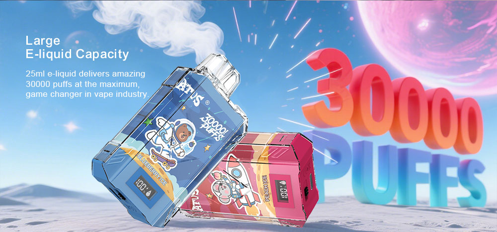 DE017 Wegwerp Vape 30000 Puffs met LED-scherm en instelbare luchtstroom