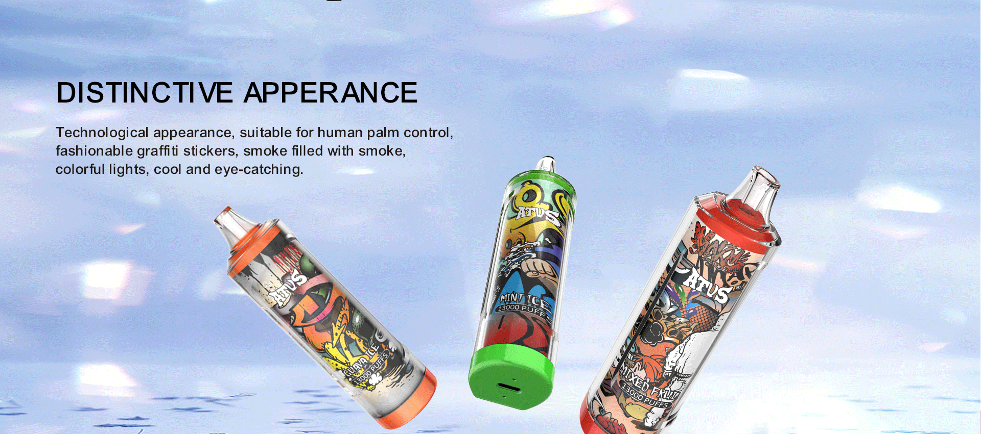 DE018 Wegwerp Vape 13000 Puffs ATVS Vape Wegwerp E-sigaret