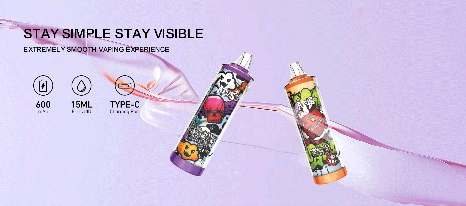 DE018 Wegwerp Vape 13000 Puffs ATVS Vape Wegwerp E-sigaret