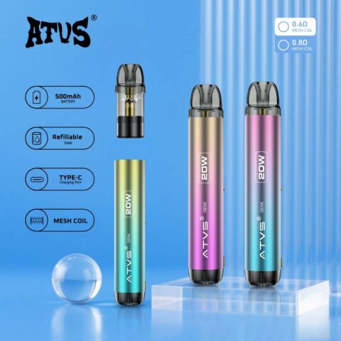 DE020 Navulbaar Pod Kit-systeemapparaat met instelbare luchtstroom MTL RDL ATVS Vape