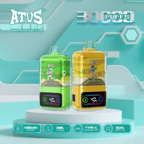 DE021 Wegwerp Vape 30000 Puffs met LED-scherm en instelbare luchtstroom MTL DTL ATVS E-sigaret Disposable