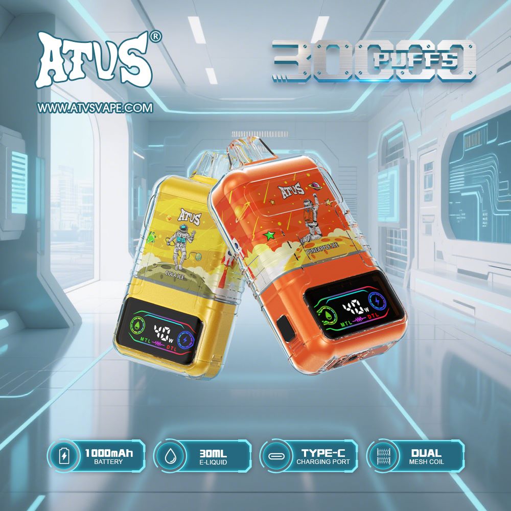 DE021 Wegwerp Vape 30000 Puffs met LED-scherm en instelbare luchtstroom MTL DTL ATVS E-sigaret Disposable