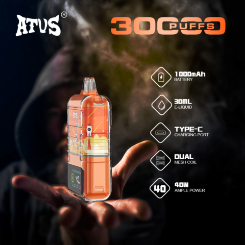 DE021 Wegwerp Vape 30000 Puffs met LED-scherm en instelbare luchtstroom MTL DTL