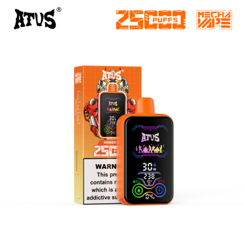 DE022 Wegwerp Vape 25000 Puffs met volledig scherm, oplaadbaar en instelbare luchtstroom ATVS E-sigaret Disposable