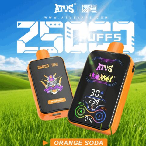 DE022 Wegwerp Vape 25000 Puffs met volledig scherm, oplaadbaar en instelbare luchtstroom ATVS E-sigaret Disposable