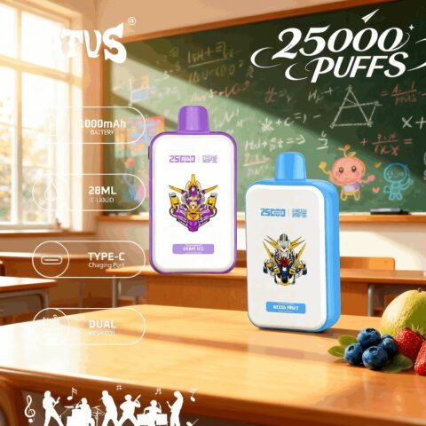DE022 Wegwerp Vape 25000 Puffs met volledig scherm, oplaadbaar en instelbare luchtstroom ATVS E-sigaret Disposable